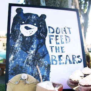 Don't Feed the Bears Camping Party Poster image 1