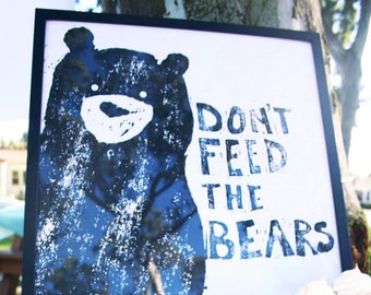 Don't Feed the Bears- Camping Party Poster