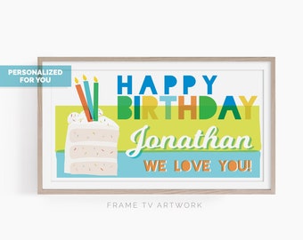 Samsung Frame TV Custom Birthday Sign, Digital Download