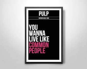 Britpop Series ('Pulp - Different Class') - wall art