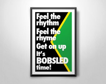 Cool Runnings Poster | Jamaican Bobsled Team Art