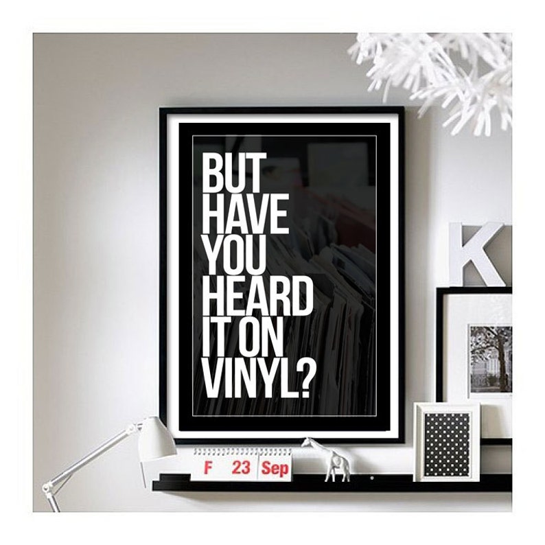 On Vinyl Wall Art Print Etsy