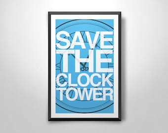 Back to the Future (Save the Clock Tower) Art Print