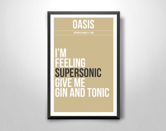 Britpop Series ('Oasis - Definitely Maybe') - wall art