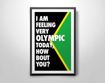Cool Runnings Movie Poster - Olympic Quote Wall Art Poster