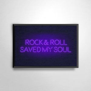 Il rock & roll mi ha salvato l'anima - Stampa artistica da parete
