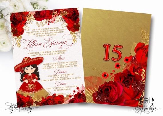 Charro Themed Quinceanera Invitations 1
