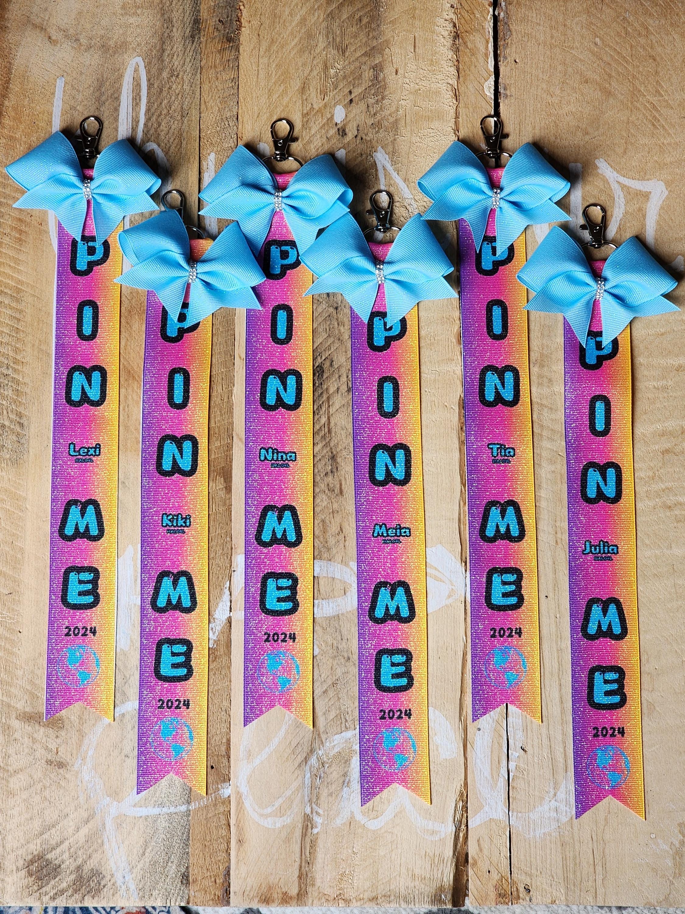 1 Custom Subliminated Pin Me Ribbon - Etsy