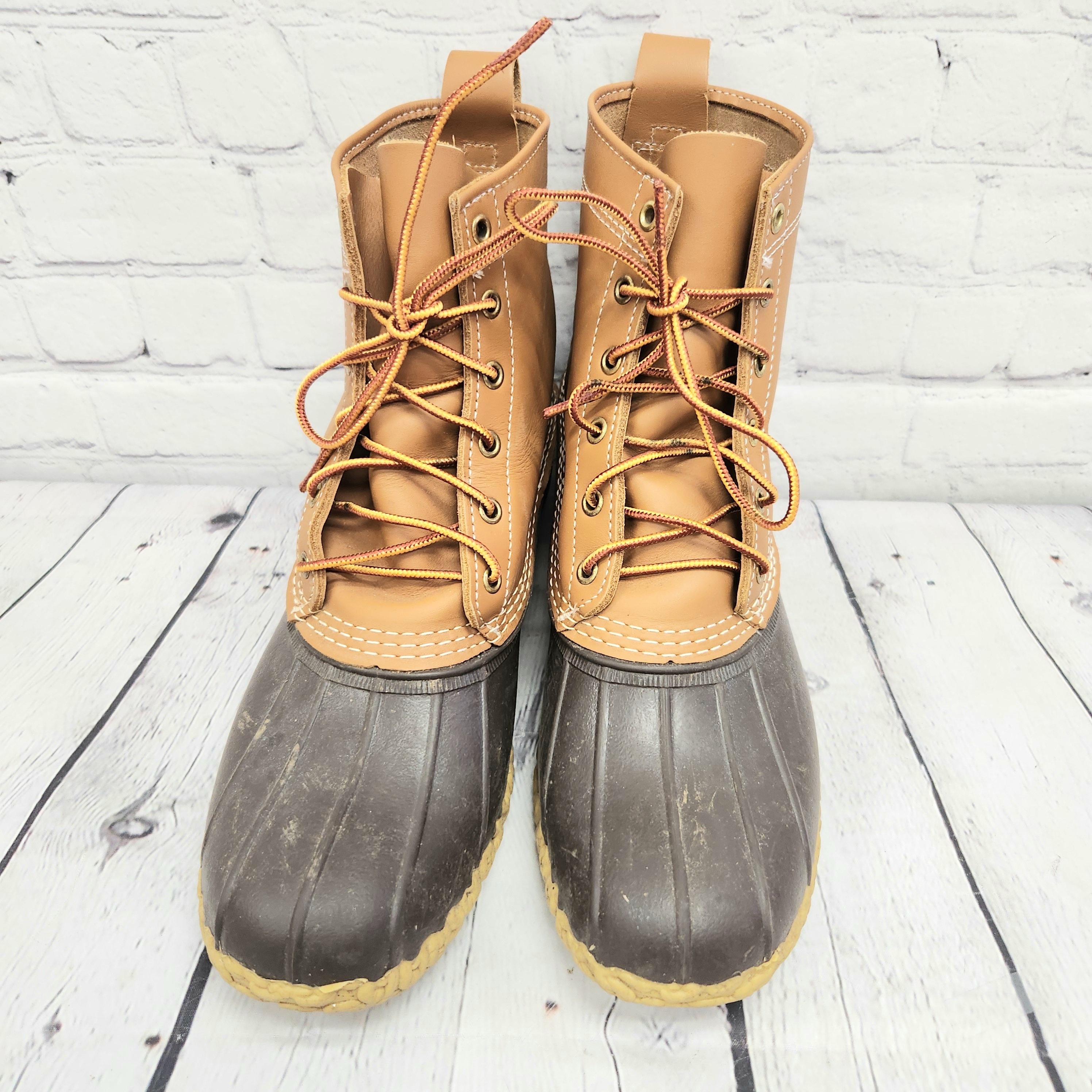 VTG 90s LL BEAN Classic Bean Boots Brown Maine Hunting Leather Duck Mens 9 Vintage LL Bean Duck Boots, Maine Hunting Shoes, Men main image 2
