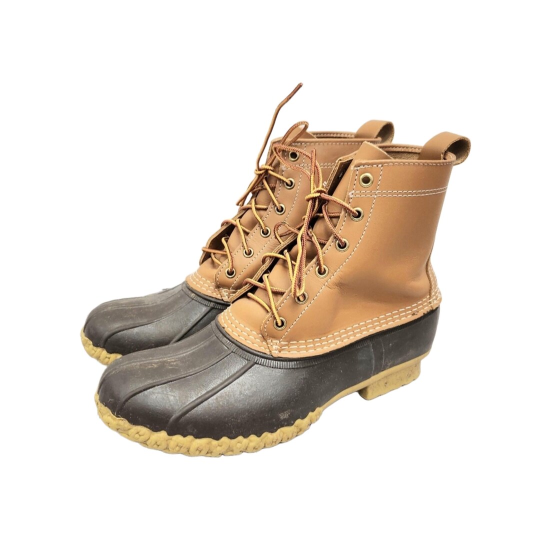 Vintage LL Bean Duck Boots, Brown Leather Hunting Shoes  display picture 2