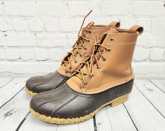 Vintage LL Bean Duck Boots, Brown Leather Hunting Shoes  display picture 1