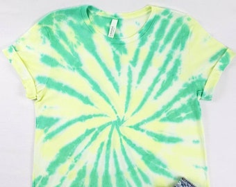 how to tie dye a neon yellow shirt