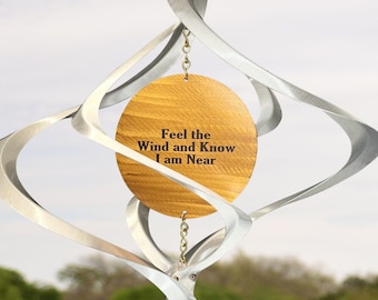 "Kupfer-Windspiel ""Nova"" | Erinnerung Trauer Geschenk Garten Kupfer Spinner Hof Im Freien Hängen Loving Memory BreezeWay