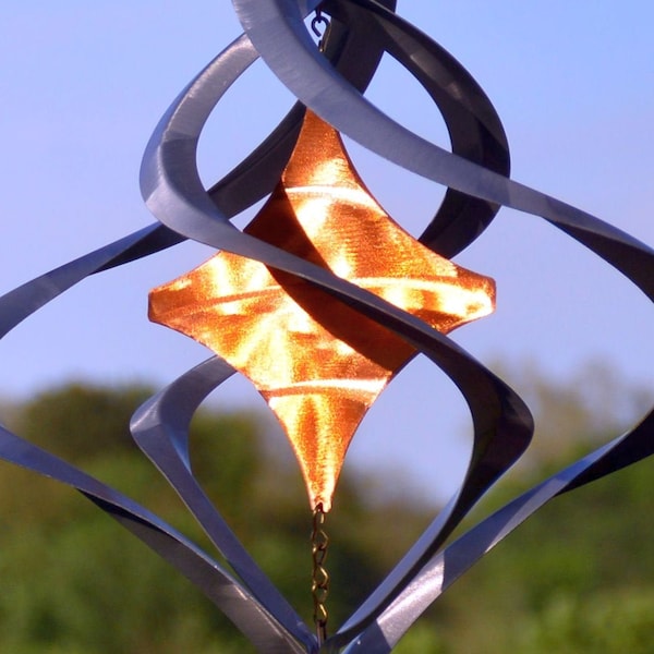 Nova Star Windspinner | 10-jarig jubileumgeschenk Mooie koperen kinetische sculptuur Draaimolen Windmolen Memorial Remembrance Windchimes