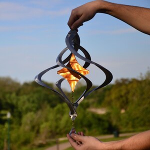 Star Wind Spinner With Crystal Suncatcher - Personalized Kinetic Art ...