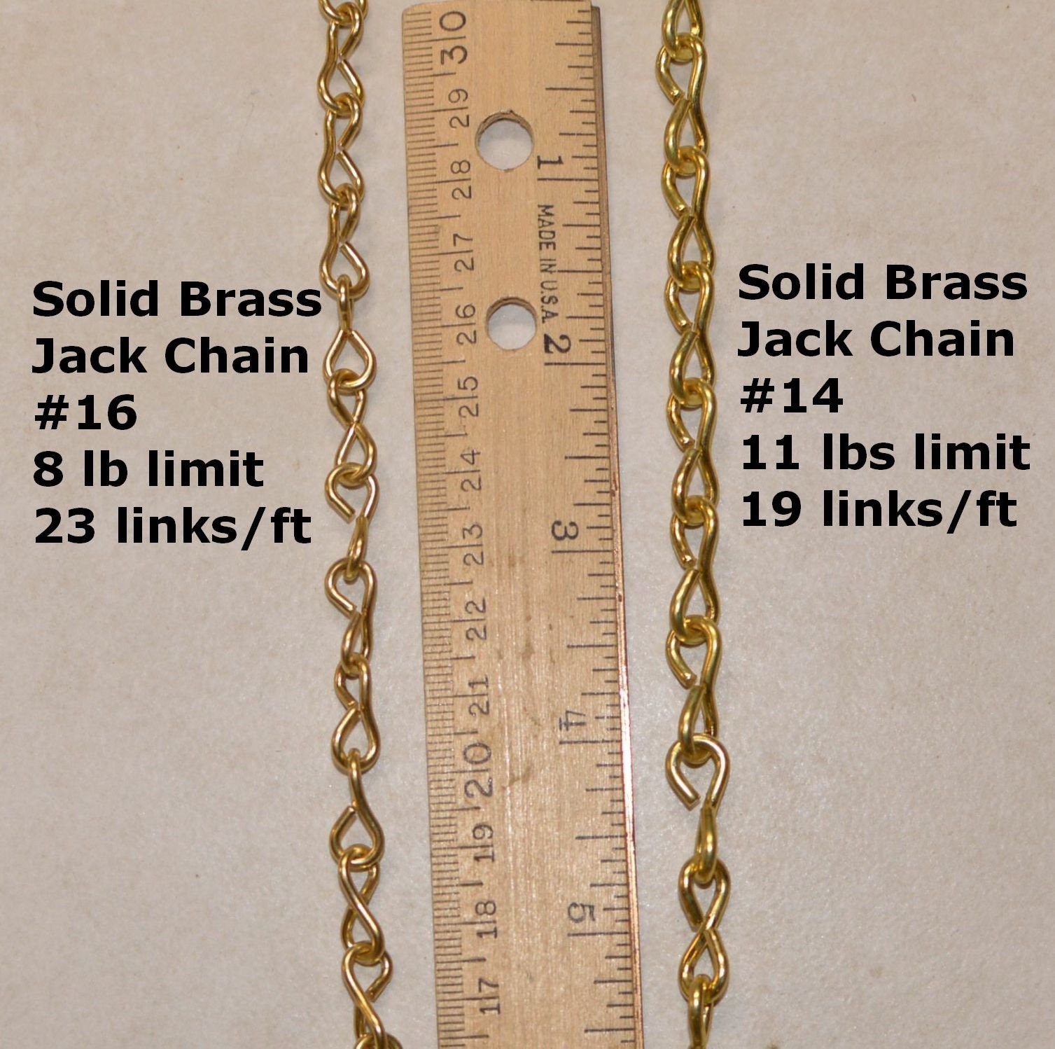Heavy Duty Solid Brass Chain