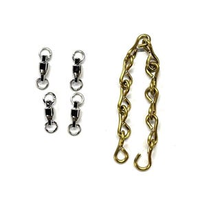 Stainless Steel Ball Bearing Swivels with Brass Jack Chain - Wind Spinner Repair Parts
