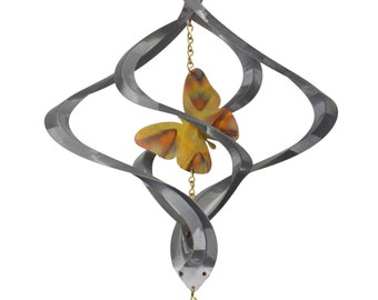 Nova Schmetterling Windspiel | Kupfer Aluminium Jahrestag Garten Geschenk Gravur Gedenkstätte Erinnerung Glockenspiel Kinetische Personalisieren Hochzeit