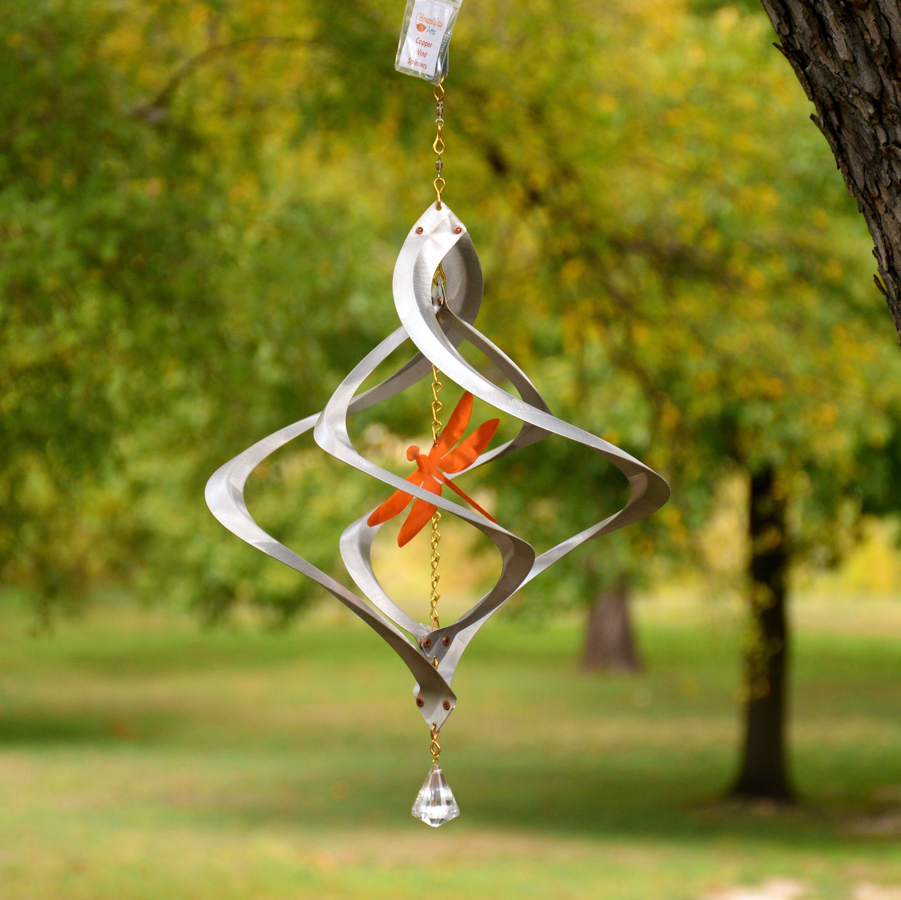 Garten & Terrasse Windmühlen & räder Spiral 50cm Metal Silver Wind