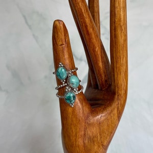 Genuine Turquoise Ring - Handmade 925 Sterling Silver Jewelry