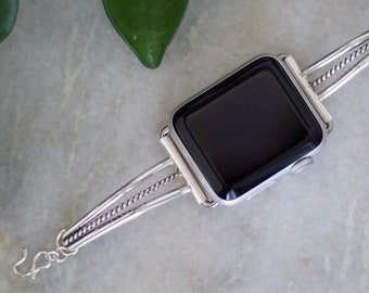 Twist Sterling Silber Apple Watch Band - Galaxy Smart Watch Band