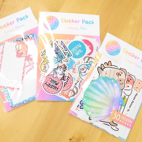 Sticker Packs / 30 Piece / Cute Sticker Grab Bag from Handmade by JJkun's Shop