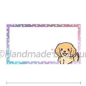 Golden Retriever Puppy Dog Ombre Cute Kawaii Doggo Pepper Custom Mailing Snail Mail PDT Return Address Label Sticker