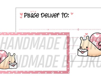 Celestial Letter-Carrying Snail Blank Please Deliver To PDT Astrology Star Moon Cute Colorful Snailmail Mailing Labels Sticker Flakes