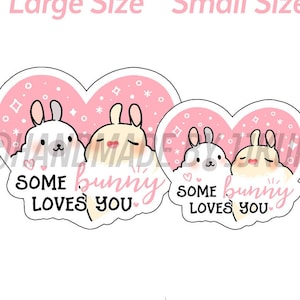 Hase Liebt Dich Kaninchen Paar Herz #happymail Flauschig Rosa Haustier Happy Mail Liebespaar Haustier Penpalling SnailMail Sticker Flakes