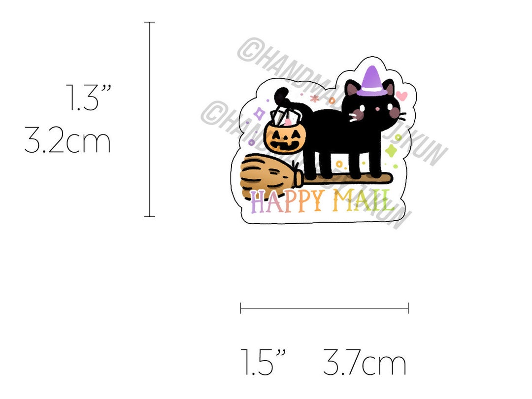 Halloween Black Kitty Cat Spooky Violet Purple Witchy Spoopy Cute ...