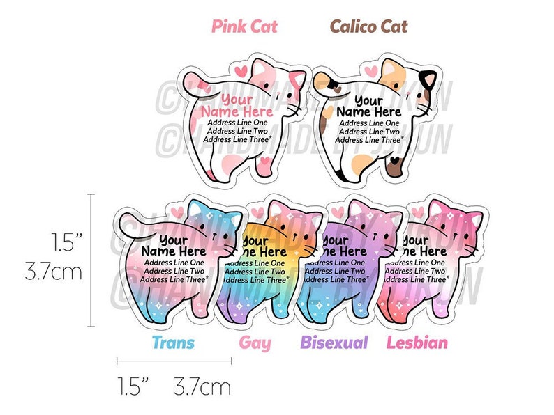 PRIDE Cat Butt Pink Calico Heart Tabby Love Trans Gay Rainbow Lesbian ...