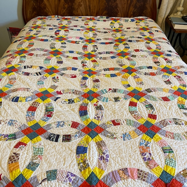 Wedding Ring Quilt Etsy