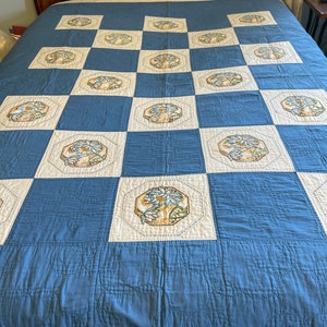 Handgestickter Quilt