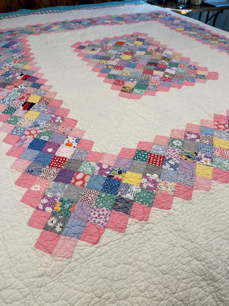 Pink Boston Commons Vintage Quilt - Etsy