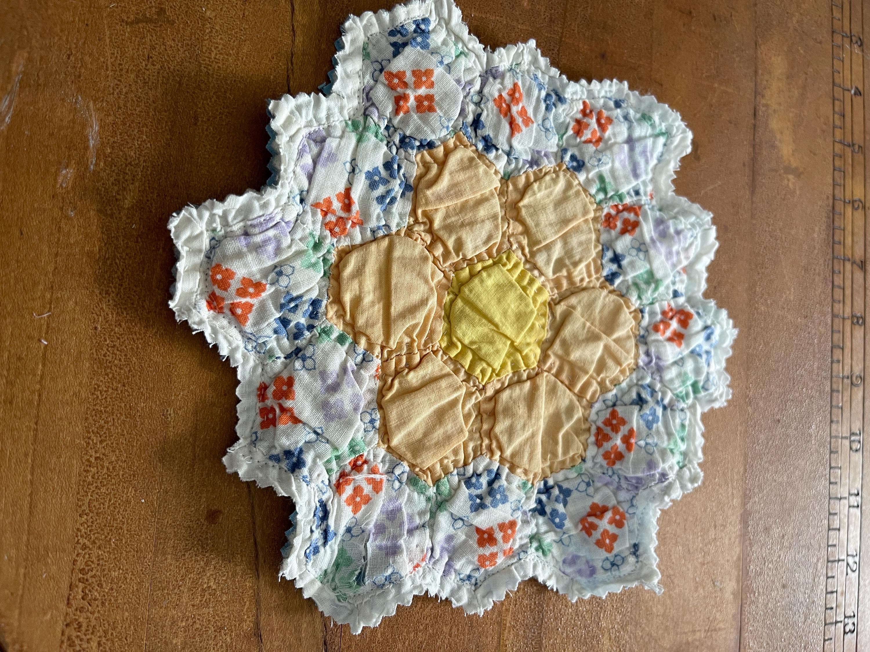 Antique quilt grandmothers flower garden - Etsy 日本