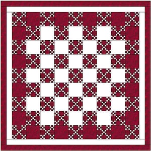 Double Irish Chain Digital Paper Piecing Pattern 8 inch block