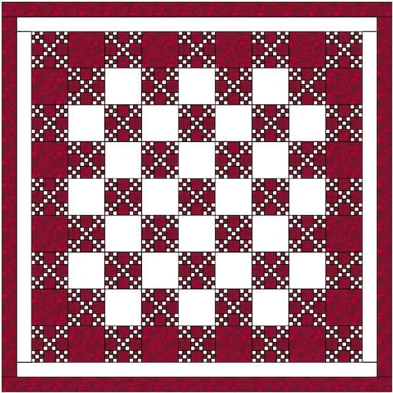 Double Irish Chain Digital Paper Piecing Pattern 8 inch block