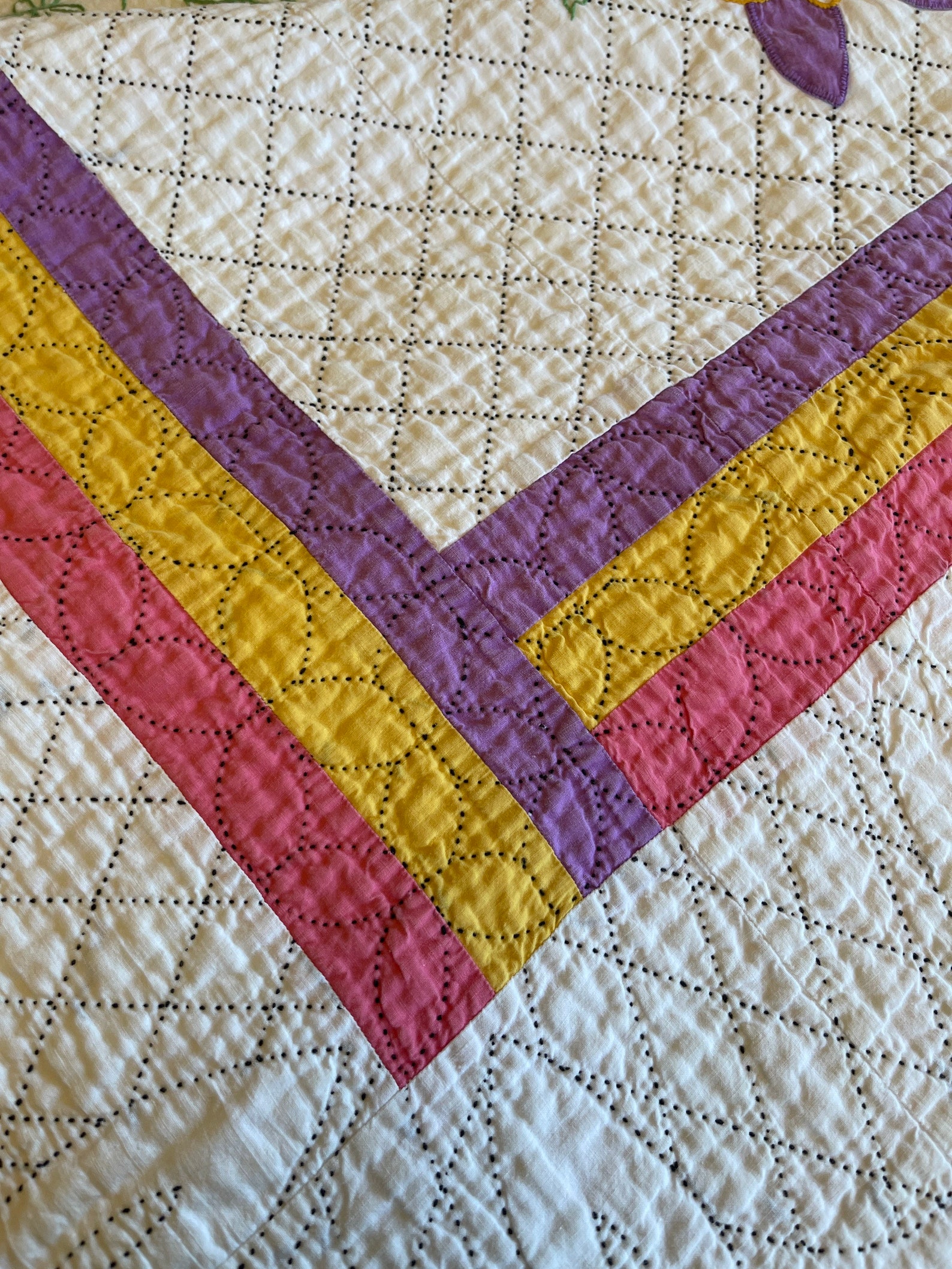 Spring Hand Embroidered Quilt Etsy