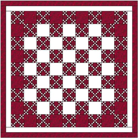 Double Irish Chain Digital Paper Piecing Pattern 7 inch block