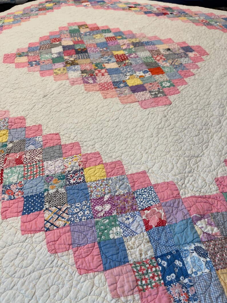 Pink Boston Commons Vintage Quilt - Etsy