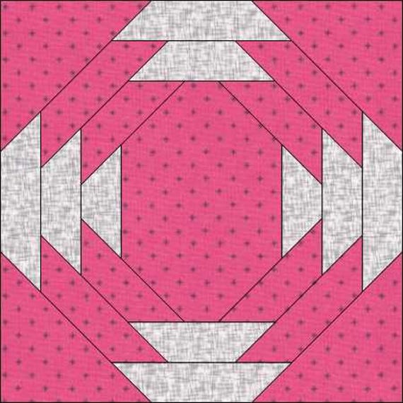 Pineapple Foundation/Paper Pieced Block 6/5/4 inch