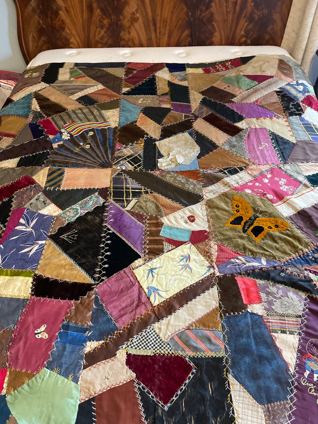 Antique Crazy Quilt Late 1800s Etsy