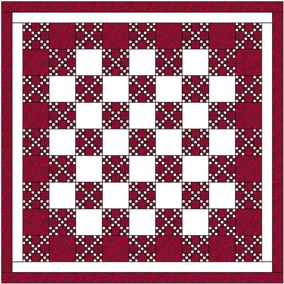 Double Irish Chain Digital Paper Piecing Pattern 10 inch block