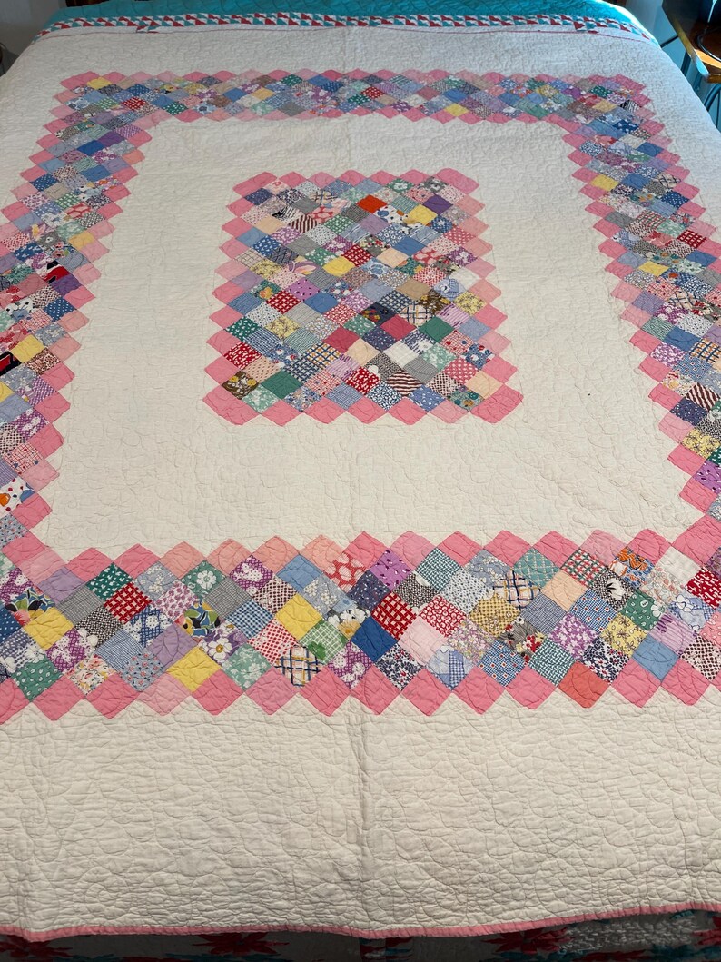 Pink Boston Commons Vintage Quilt - Etsy