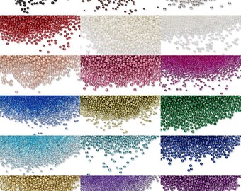 10//0 Storage Box Jewelry Making 5000 Opaque Rocailles Glass Seed Beads 2mm