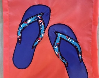 Flop Flops Beach / Ocean / Seashore / Spring / Summer  Garden Mini Flag