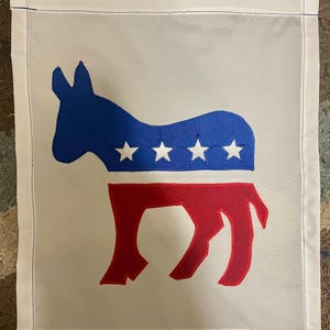 Democrat Donkey Political / Election Handmade Garden Flag