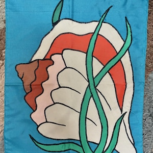 Seashell and Coral Ocean / Beach / Seashore Garden Mini Flag