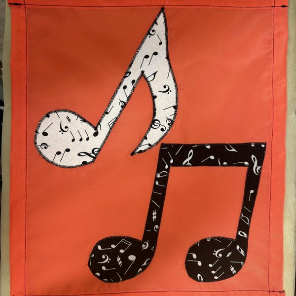 Music Note / Music Teacher and Education Garden Mini Flag