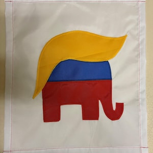 Donald Trump MAGA / Republican / GOP Elephant Political / Election Handmade Garden Flag
